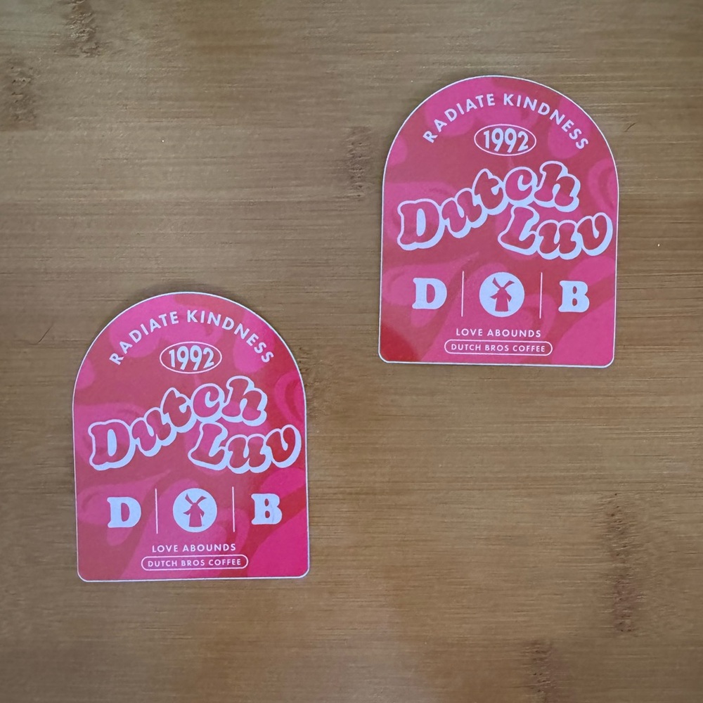 Dutch Bros Pink Stickers
